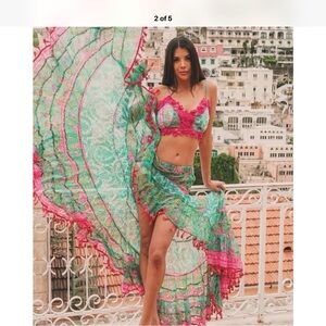 Antica Sartoria 2024 Aqua & Pink 2pcs Set Gorgeous NWT O/S Sold OUT